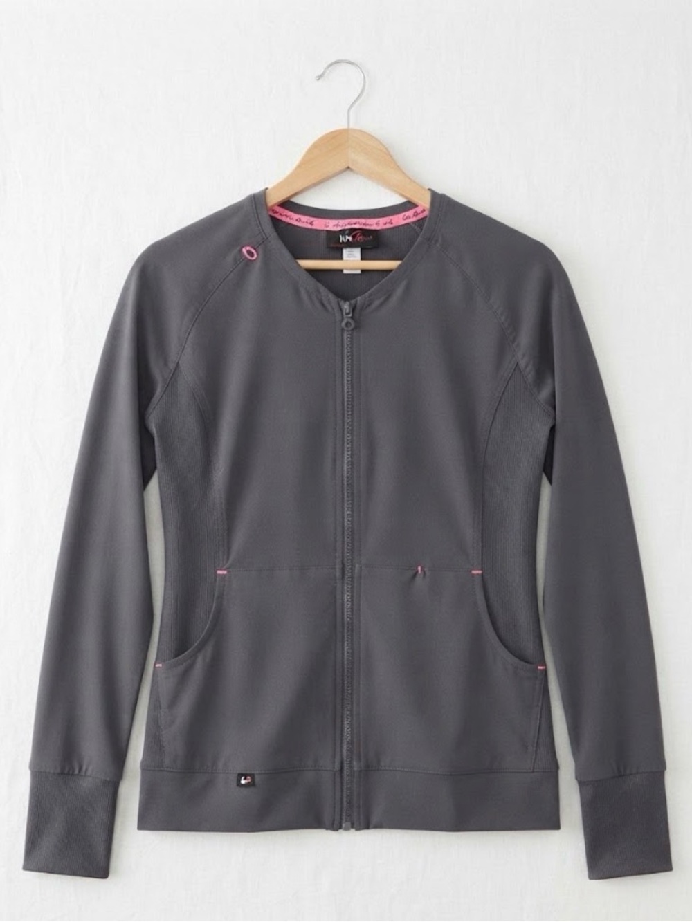 Women's Gray Zip-Front Lightweight Jacket